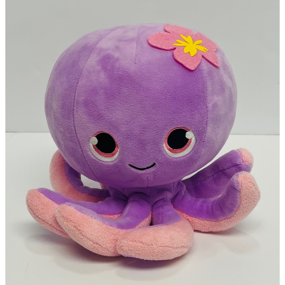 Island Heritage Purple Octopus Plush Hibiscus Flower Honolulu Hawaii 7 inch
